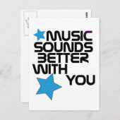 音楽の方が良い ポストカード (正面/裏面)