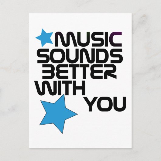 音楽の方が良い ポストカード (正面)