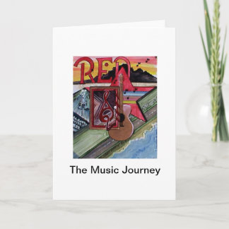 音楽の旅の挨拶状 カード