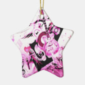 音楽の旅,ピンク_ セラミックオーナメント (左)