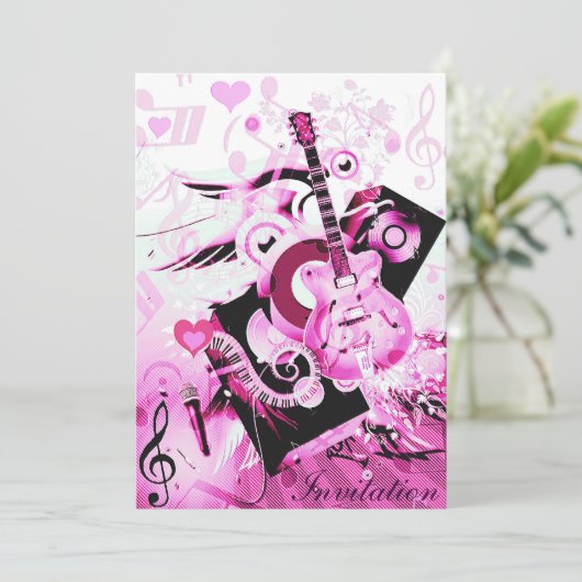 音楽の旅 – ピンク_ 招待状 (スタンド正面)