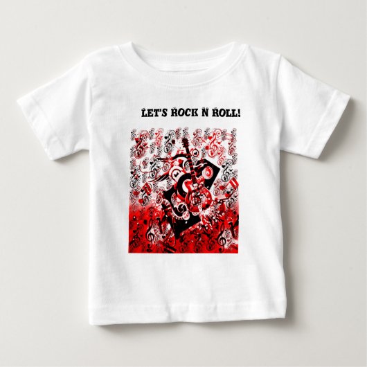 音楽の旅 – レッド_ ベビーTシャツ (正面)