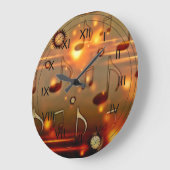 音楽の時間 ラージ壁時計 (傾斜)