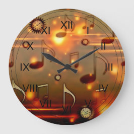 音楽の時間 ラージ壁時計