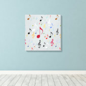 音楽の楽譜/カラフル楽譜 キャンバスプリント (インサイチュ (ウッドフロア))