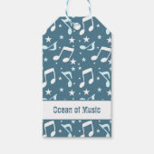 音楽の海のパターン ギフトタグ (正面)