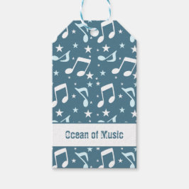音楽の海のパターン ギフトタグ