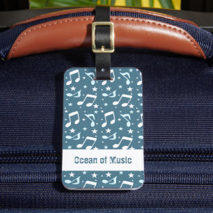 音楽の海パターン ラゲッジタグ