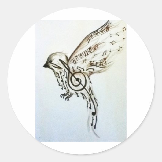 音楽の炎 ラウンドシール (正面)