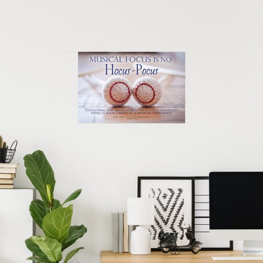 音楽の焦点 – 音楽感動的に関する引用文 ポスター (ホームオフィス)