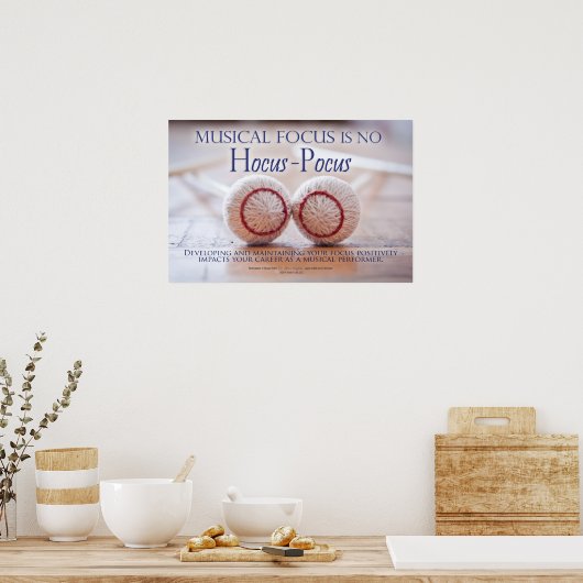 音楽の焦点 – 音楽感動的に関する引用文 ポスター (キッチン)