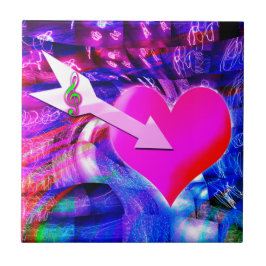 音楽の矢印が対象のハート タイル