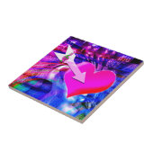 音楽の矢印が対象のハート タイル (側面)