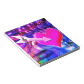 音楽の矢印が対象のハート ノートパッド (アングル)