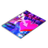 音楽の矢印が対象のハート ノートブック (左側)