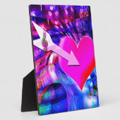 音楽の矢印が対象のハート フォトプラーク (側面)