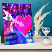 音楽の矢印が対象のハート フォトプラーク (側面)