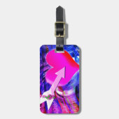 音楽の矢印が対象のハート ラゲッジタグ (正面縦)