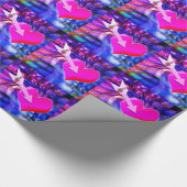 音楽の矢印が対象のハート ラッピングペーパー (角)