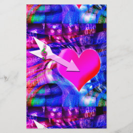 音楽の矢印が対象のハート 便箋