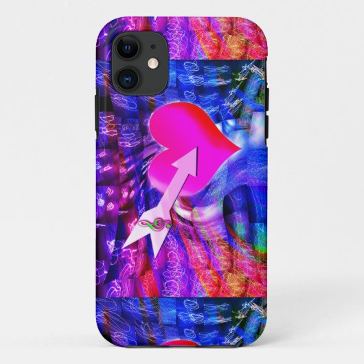 音楽の矢印が対象のハート Case-Mate iPhoneケース (裏面)