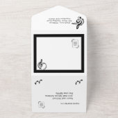 音楽の結婚テーマをすべて1つの招待状 オールインワン招待状 (外側)