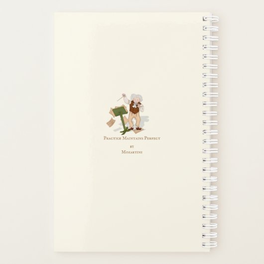 音楽の練習と演奏のスケジュパーソナライズされたール プランナー手帳 (裏面)