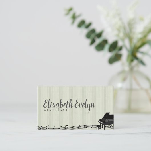 音楽の背景音符 名刺 (スタンド正面)