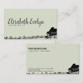 音楽の背景音符 名刺 (正面/裏面)