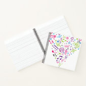 音楽の色のパターン音楽ノート ノートブック (内部)