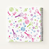 音楽の色のパターン音楽ノート ノートブック (裏面)