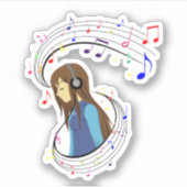 音楽の色 シール (正面)