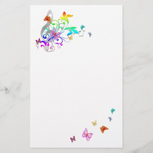 音楽の色 便箋 (正面)