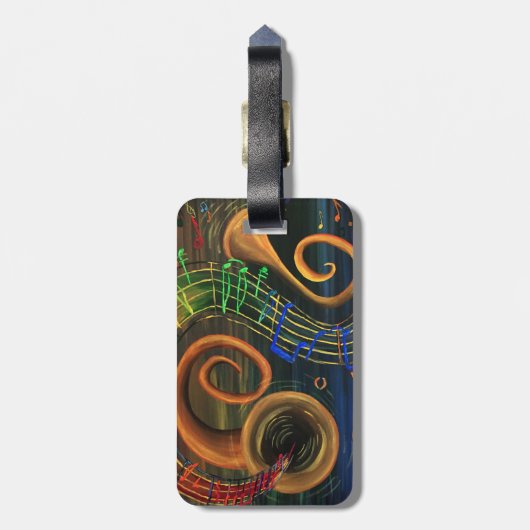 音楽の芸術 ラゲッジタグ (裏面縦)