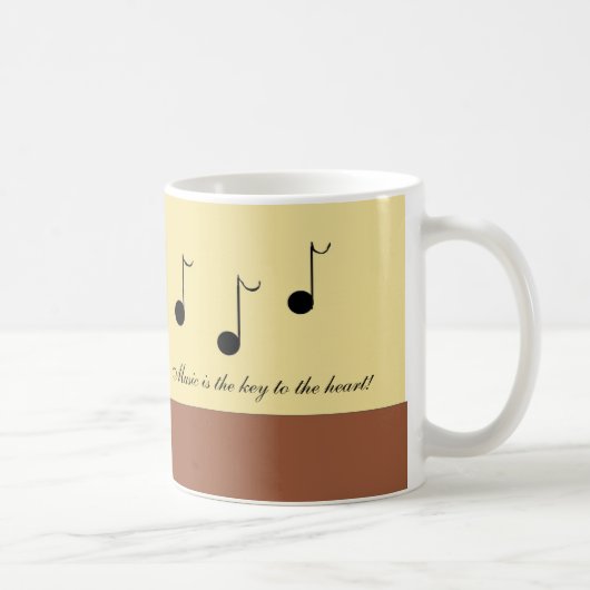 音楽の言葉は心の鍵 コーヒーマグカップ (右)