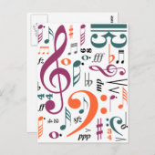 音楽の記号 ポストカード (正面/裏面)