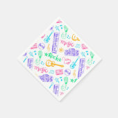 音楽の誕生日パーティー スタンダードカクテルナプキン (角)