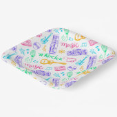 音楽の誕生日パーティー ペーパープレート (傾斜あり)