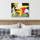 音楽の超現実的ファンタジー キャンバスプリント (インサイチュ (寝室))