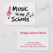 音楽の通話カード 名刺 (正面/裏面)