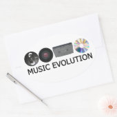 音楽の進化 楕円形シール (封筒)
