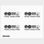 音楽の進化 楕円形シール (シート)