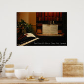 音楽の鍵すべてのハートをオープン ポスター (キッチン)