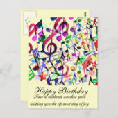 音楽の鑑賞_ ポストカード (正面/裏面)