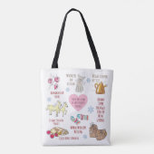 音楽の音お気に入りのが手に入る図解入りの、写真付きの トートバッグ (裏面)