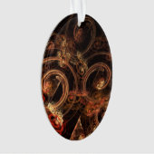 音楽の音抽象芸術アートアクリルオーバル オーナメント (正面)