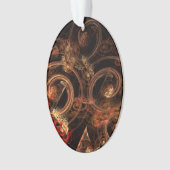 音楽の音抽象芸術アートアクリルオーバル オーナメント (正面)