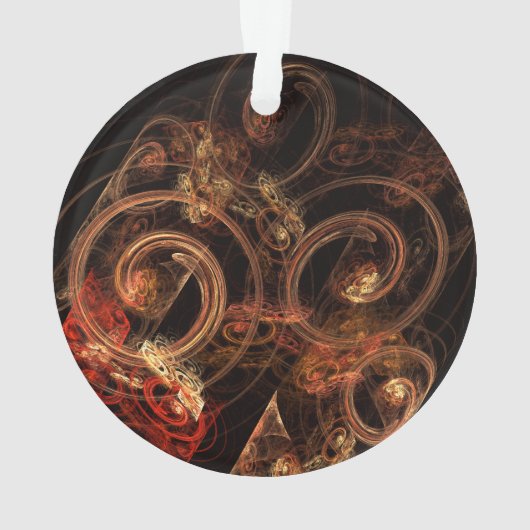 音楽の音抽象芸術アートアクリルサークル オーナメント (裏面)