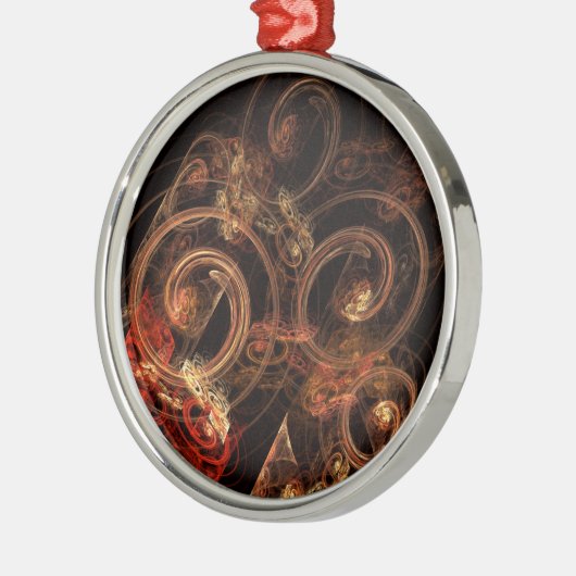 音楽の音抽象芸術アートラウンド メタルオーナメント (左)