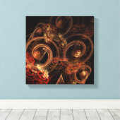 音楽の音抽象芸術白黒 キャンバスプリント (インサイチュ (ウッドフロア))